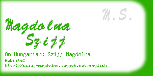 magdolna szijj business card